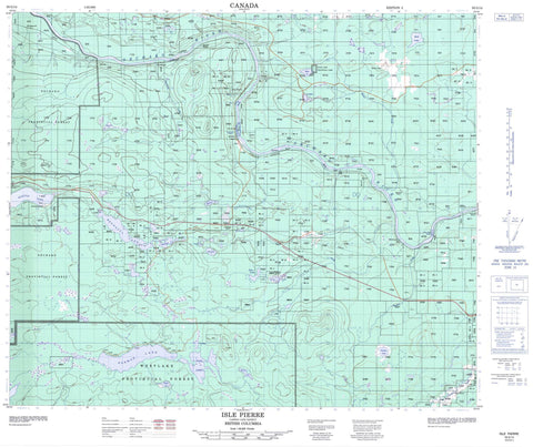 093G14 Isle Pierre Canadian topographic map, 1:50,000 scale