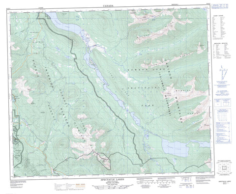 093H03 Spectacle Lakes Canadian topographic map, 1:50,000 scale