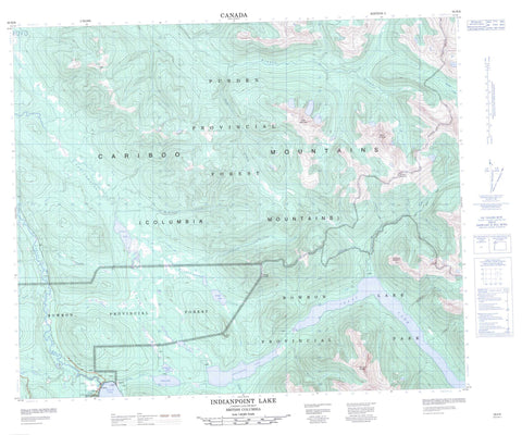 093H06 Indianpoint Lake Canadian topographic map, 1:50,000 scale