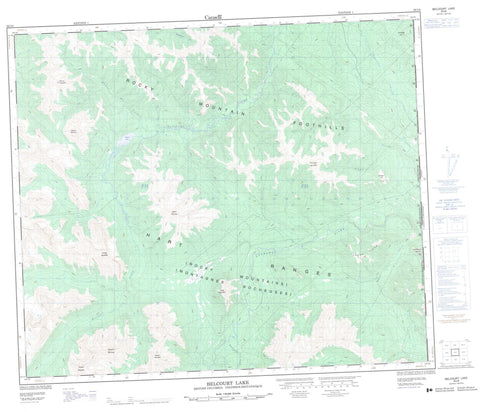 093I08 Belcourt Lake Canadian topographic map, 1:50,000 scale