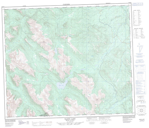 093I10 Wapiti Lake Canadian topographic map, 1:50,000 scale