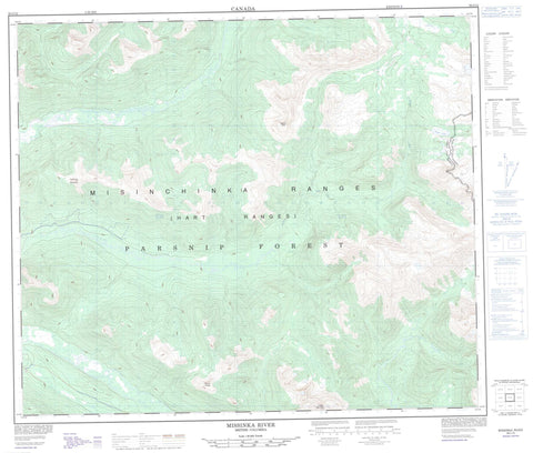093I12 Missinka River Canadian topographic map, 1:50,000 scale