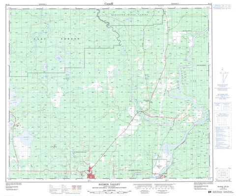 093J02 Salmon Valley Canadian topographic map, 1:50,000 scale