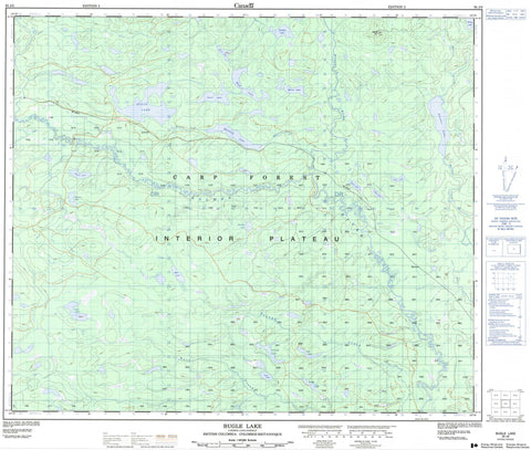 093J06 Bugle Lake Canadian topographic map, 1:50,000 scale
