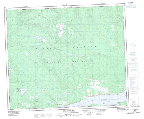 093L01 Colleymount Canadian topographic map, 1:50,000 scale