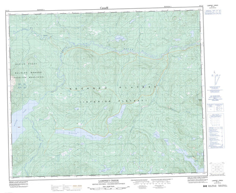 093L03 Lamprey Creek Canadian topographic map, 1:50,000 scale