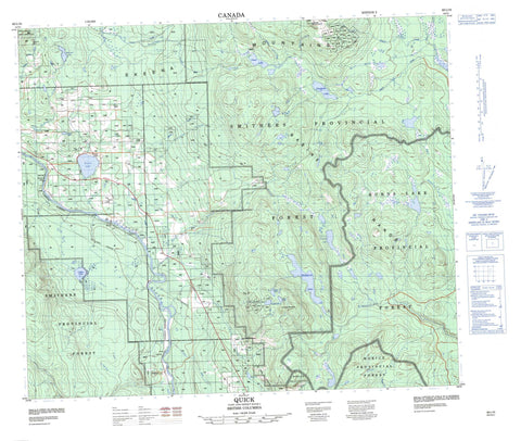 093L10 Quick Canadian topographic map, 1:50,000 scale