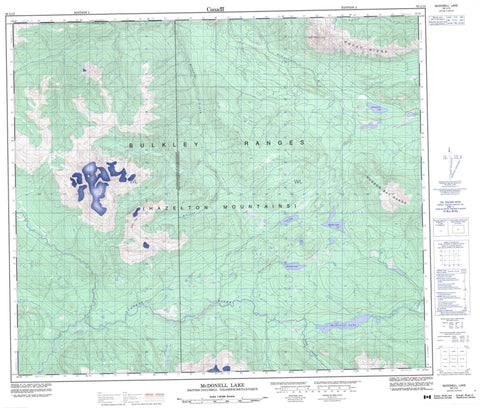 093L13 Mcdonell Lake Canadian topographic map, 1:50,000 scale