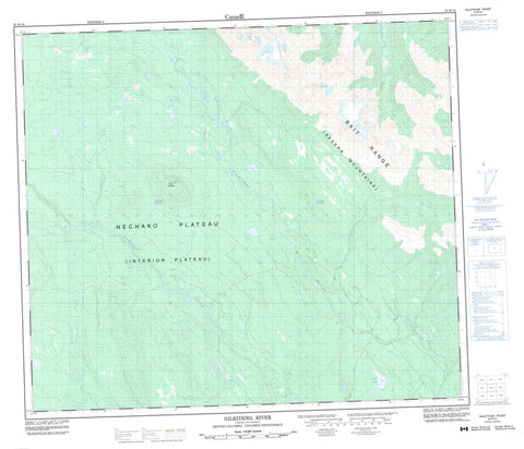 093M10 Nilkitkwa River Canadian topographic map, 1:50,000 scale