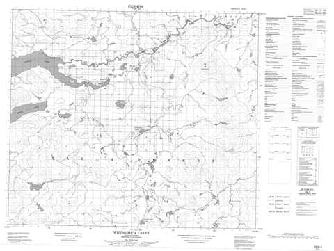 093N01 Wittsichica Creek Canadian topographic map, 1:50,000 scale
