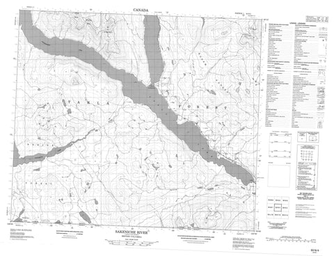093N04 Sakeniche River Canadian topographic map, 1:50,000 scale