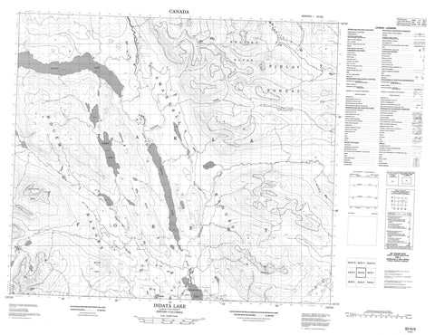 093N06 Indata Lake Canadian topographic map, 1:50,000 scale