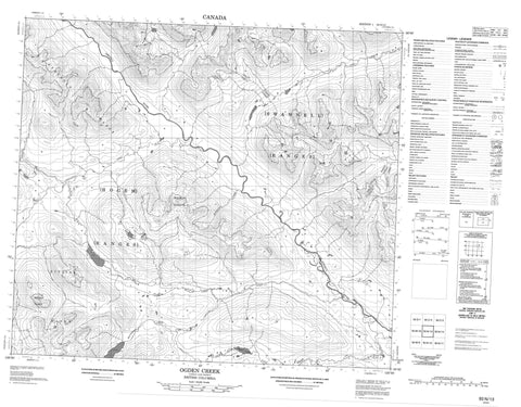 093N13 Ogden Creek Canadian topographic map, 1:50,000 scale