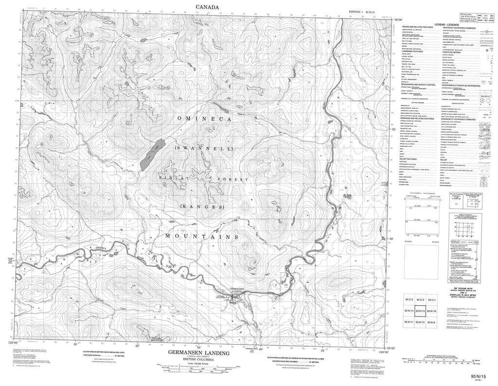 Buy Germansen Landing topo map 093N15 YellowMaps Map Store