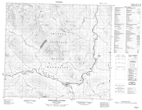 093N15 Germansen Landing Canadian topographic map, 1:50,000 scale