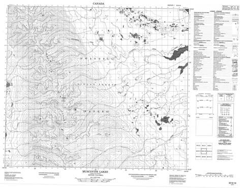 093N16 Moscovite Lakes Canadian topographic map, 1:50,000 scale