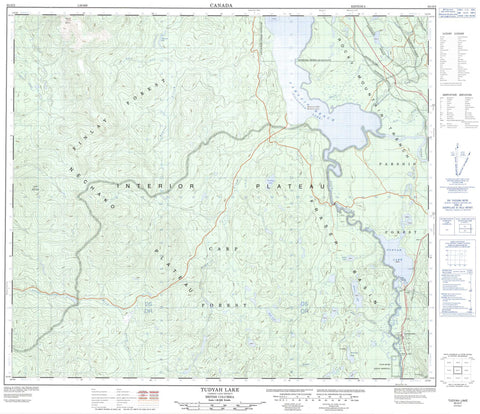 093O03 Tudyah Lake Canadian topographic map, 1:50,000 scale