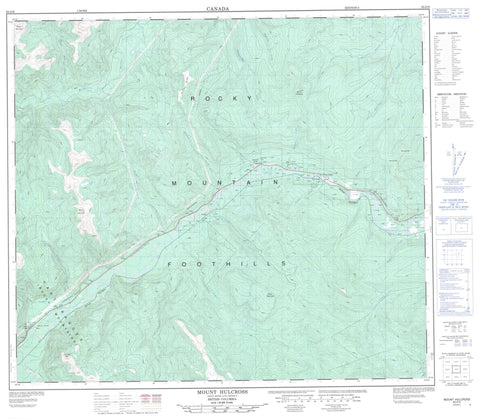 093O09 Mount Hulcross Canadian topographic map, 1:50,000 scale