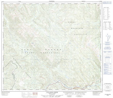 093O10 Callazon Creek Canadian topographic map, 1:50,000 scale