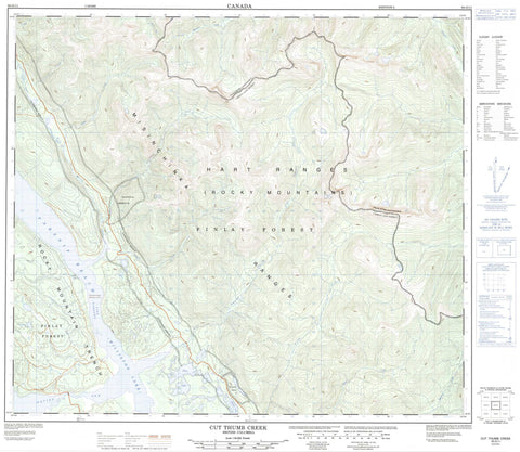 093O11 Cut Thumb Creek Canadian topographic map, 1:50,000 scale
