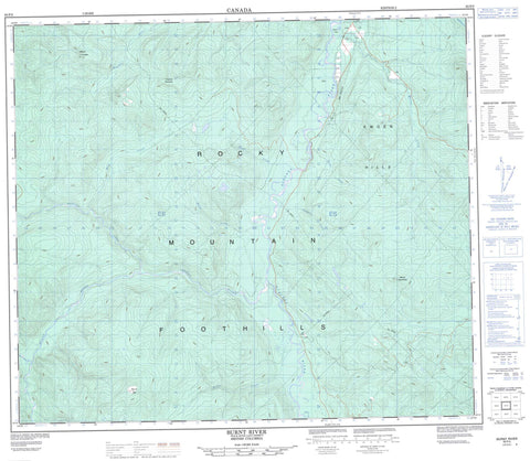 093P05 Burnt River Canadian topographic map, 1:50,000 scale