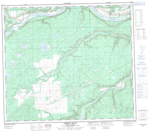 094A03 Moberly River Canadian topographic map, 1:50,000 scale