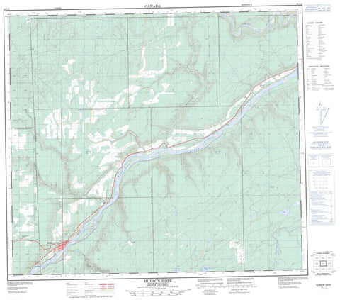 094A04 Hudson Hope Canadian topographic map, 1:50,000 scale