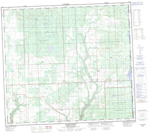 094A08 Alces River Canadian topographic map, 1:50,000 scale