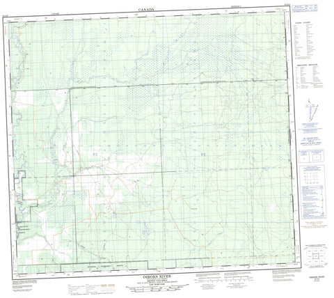 094A09 Osborn River Canadian topographic map, 1:50,000 scale