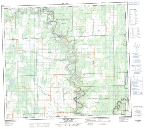 094A10 Rose Prairie Canadian topographic map, 1:50,000 scale