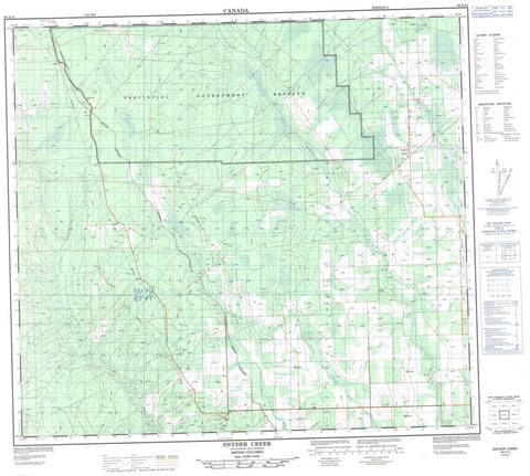 094A14 Snyder Creek Canadian topographic map, 1:50,000 scale