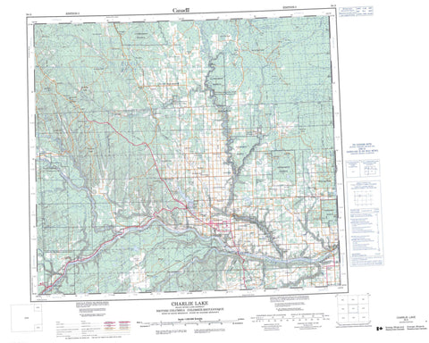 094A Charlie Lake Canadian topographic map, 1:250,000 scale