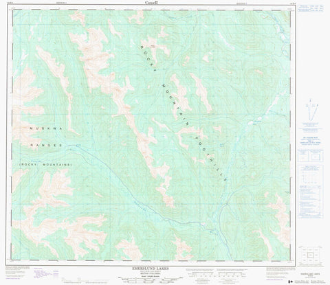 094B06 Emerslund Lakes Canadian topographic map, 1:50,000 scale