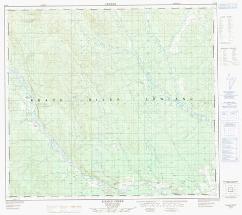094B09 Aikman Creek Canadian topographic map, 1:50,000 scale
