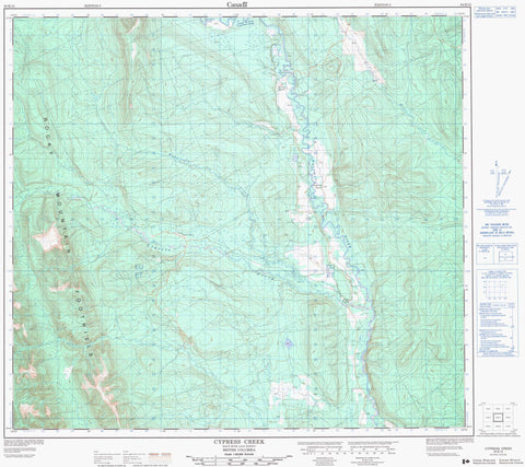 094B15 Cypress Creek Canadian topographic map, 1:50,000 scale
