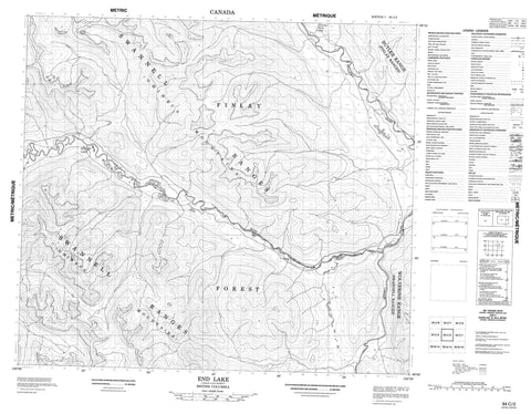 094C02 End Lake Canadian topographic map, 1:50,000 scale