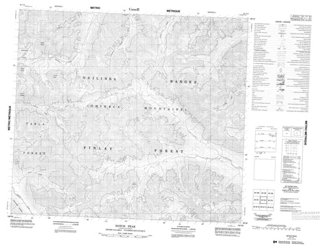 094C04 Notch Peak Canadian topographic map, 1:50,000 scale