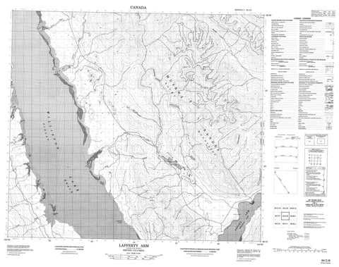 094C08 Lafferty Arm Canadian topographic map, 1:50,000 scale