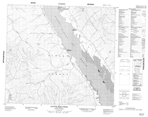 094C10 Factor Ross Creek Canadian topographic map, 1:50,000 scale