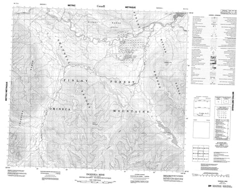 094C11 Ingenika Mine Canadian topographic map, 1:50,000 scale