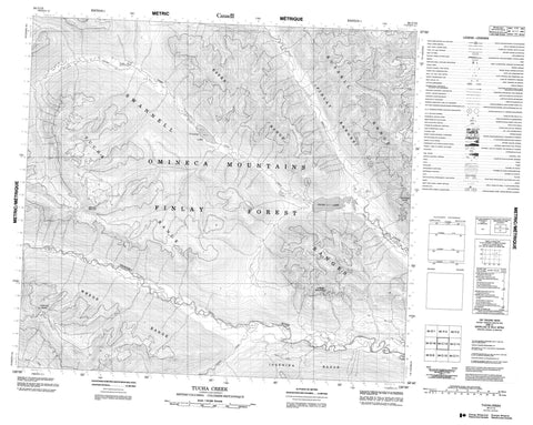 094C13 Tucha Creek Canadian topographic map, 1:50,000 scale