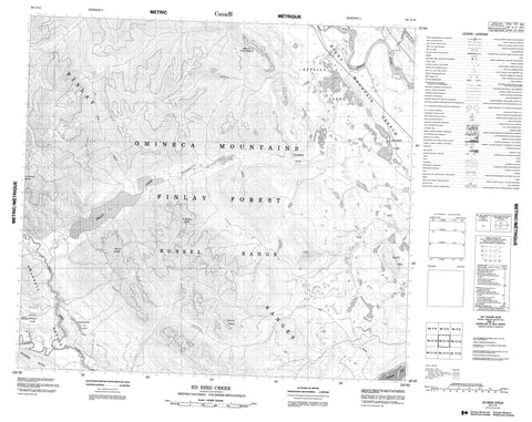 094C14 Ed Bird Creek Canadian topographic map, 1:50,000 scale