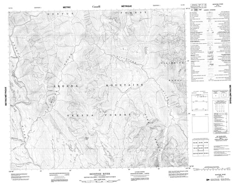 094D04 Sicintine River Canadian topographic map, 1:50,000 scale