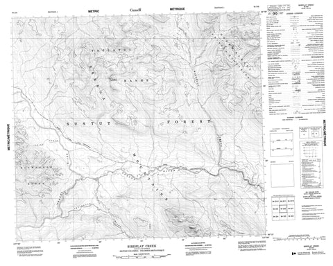 094D06 Birdflat Creek Canadian topographic map, 1:50,000 scale