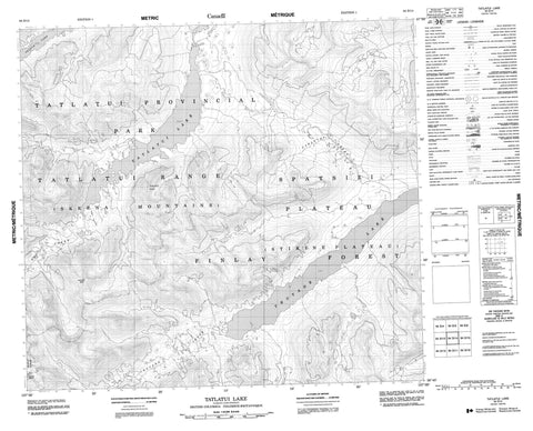 094D14 Tatlatui Lake Canadian topographic map, 1:50,000 scale