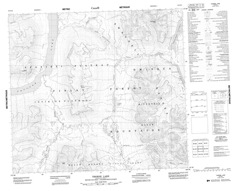 094D15 Thorne Lake Canadian topographic map, 1:50,000 scale