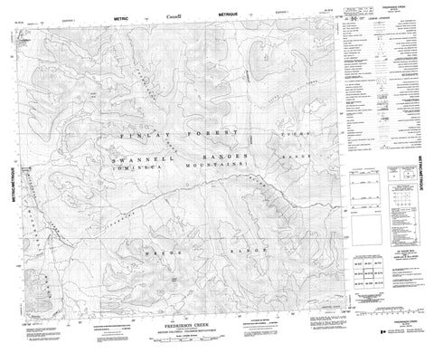 094D16 Fredrikson Creek Canadian topographic map, 1:50,000 scale