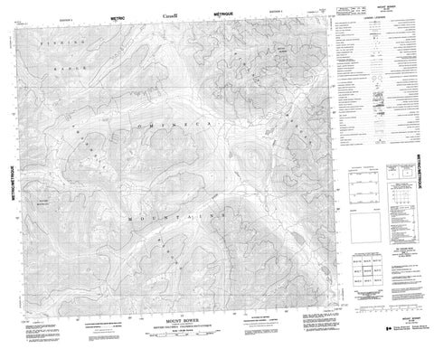 094E08 Mount Bower Canadian topographic map, 1:50,000 scale