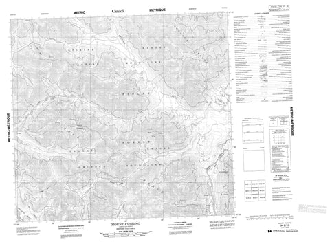 094E10 Mount Cushing Canadian topographic map, 1:50,000 scale