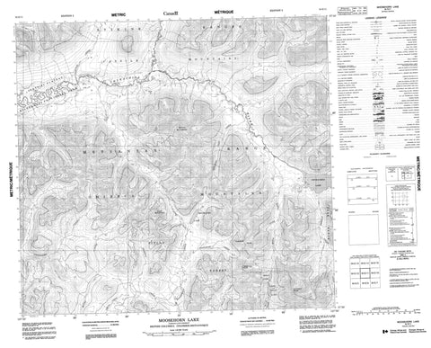 094E11 Moosehorn Lake Canadian topographic map, 1:50,000 scale